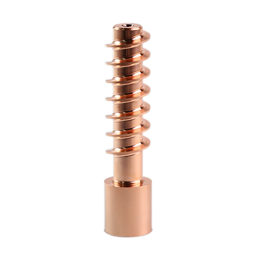 Worm gear thread copper male electrode